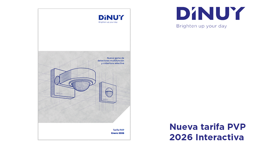DINUY lanza su nueva tarifa 2026: ahora en formato interactivo y con nuevas soluciones DALI/DALI-2
