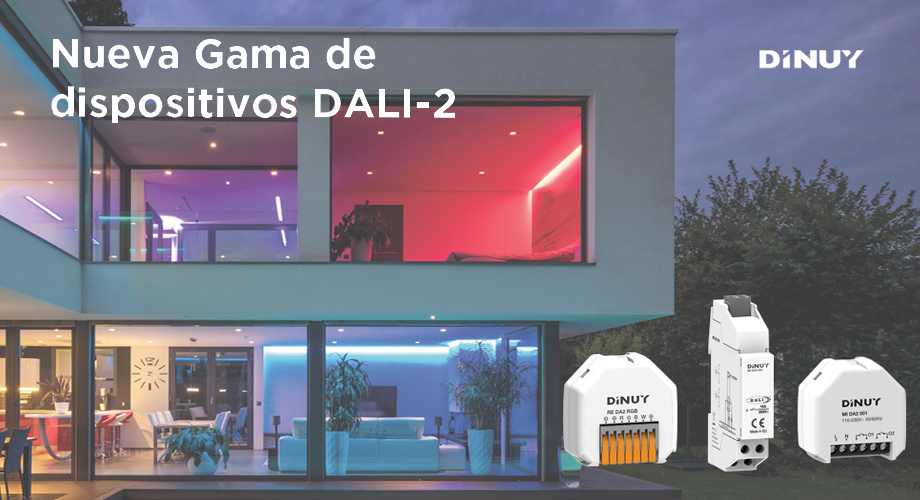 DINUY presenta tres nuevos dispositivos que permiten integrar diferentes tipos de cargas dentro de un sistema de control de iluminación DALI/DALI-2