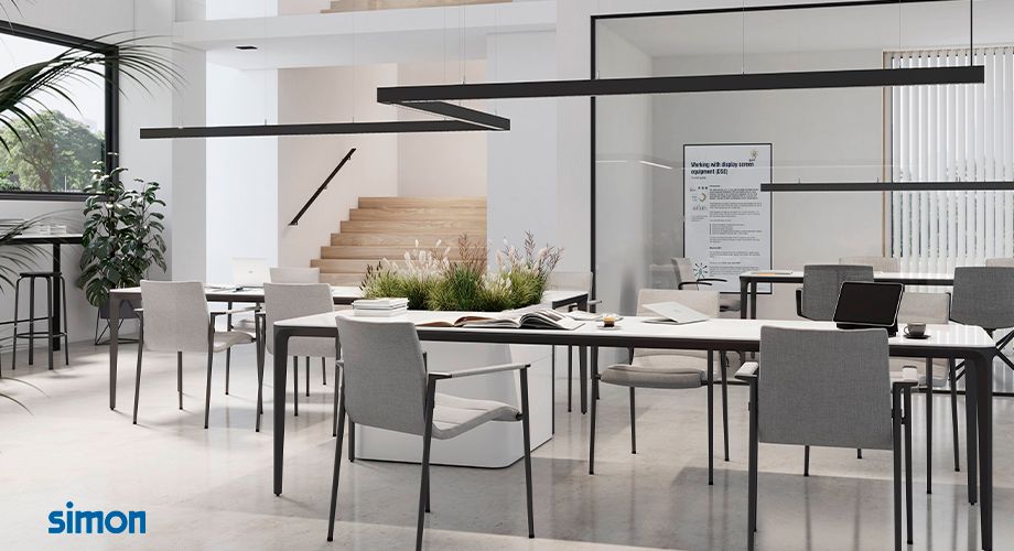 Sistema de iluminación lineal para oficinas Simon 860